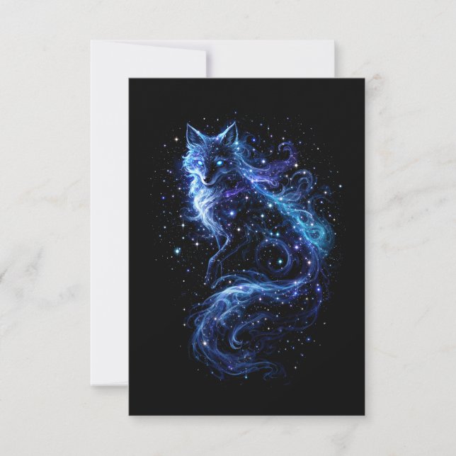 Himmlischer Fuchsgeist Dankeskarte (Vorderseite)