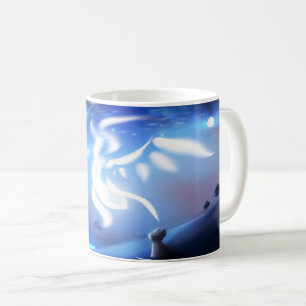 Himmlischer Fuchstraum Nachthimmel Fantasy-Kunst Kaffeetasse