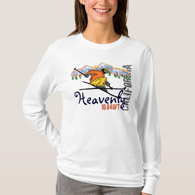 Himmlischer Höhenmesser Kalifornien T-Shirt (Vorderseite)