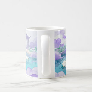Himmlischer Lotus-See-Fantasie-Becher Kaffeetasse