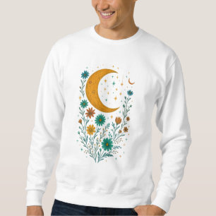 Himmlischer Mond Boho Blumen Bestseller Lustiges G Sweatshirt
