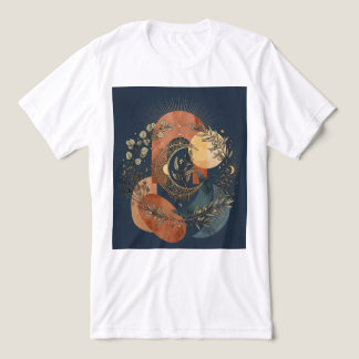 Himmlischer Mond und Sonnengold-Bogen Mystische Bo Tri-Blend Shirt