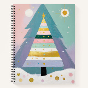 Himmlischer Pastell-Weihnachtsbaum Notizbuch