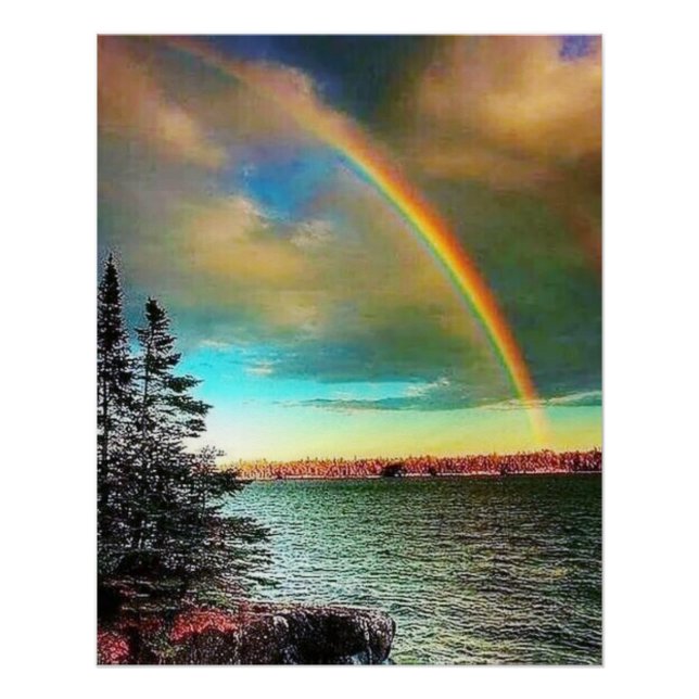 himmlischer Regenbogen Poster (Vorderseite)