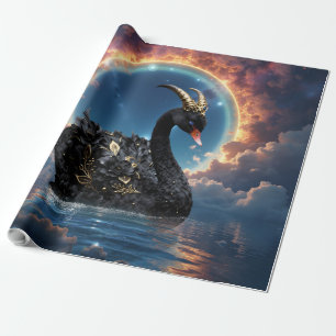 Himmlischer Schwarzschwanschützer des Mondfeuersch Geschenkpapier