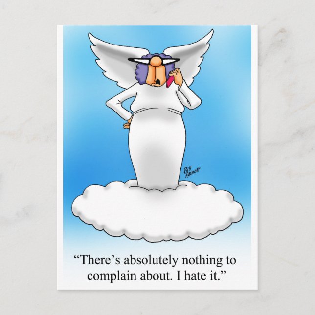 Himmlischer Spaß Angel Cartoon Geschenk! Postkarte (Vorderseite)