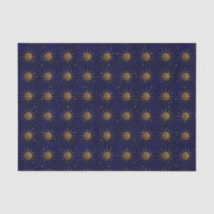 Himmlischer Sun-Mond-Messingflachrelief-Grafik Seidenpapier