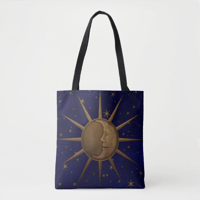 Himmlischer Sun-Mond-sternenklare Nacht Tasche (Vorderseite)