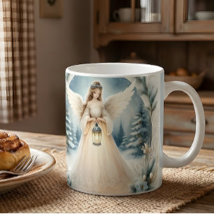 Himmlischer Winterengel - Laterne der Hoffnung Kaffeetasse