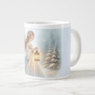 Himmlischer Winterengel Laterne des Trostes Jumbo-Tasse