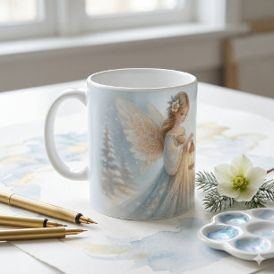Himmlischer Winterengel Laterne des Trostes Kaffeetasse