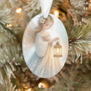 Himmlischer Winterengel Laterne des Trostes Ornament