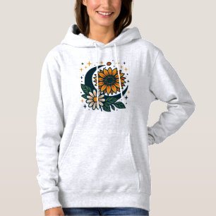 Himmlisches Blumen-Frauen-Sweatshirt mit Kapuze Hoodie