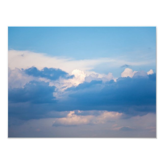 Himmlisches Cloud-Template für den blauen Himmel u Fotodruck (Vorne)