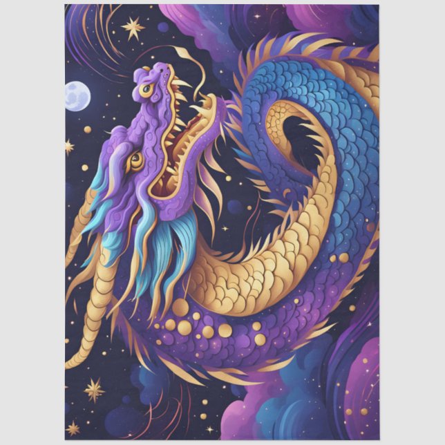 himmlisches Drachen-Tissuepapier Seidenpapier (Vorderseite)
