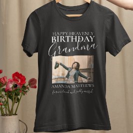 Himmlisches Geburtstagsgrandma | Foto Memorial T - T-Shirt