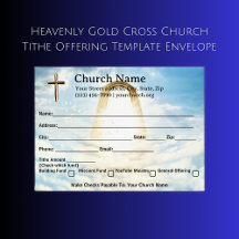 Himmlisches Gold Cross Church Tithe Offering Templ
