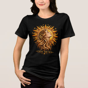Himmlisches Gold Göttin Sonnenstrahl "Chase The Su Tri-Blend Shirt