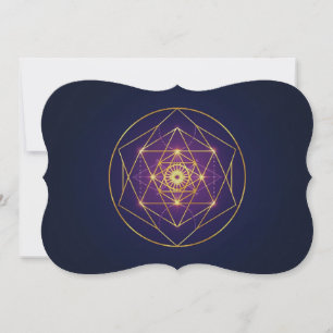 Himmlisches goldenes Mandala — Balance im Unendlic Einladung