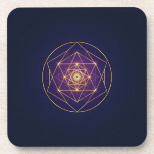 Himmlisches goldenes Mandala — Balance im Unendlic Getränkeuntersetzer