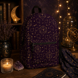 Himmlisches Goldstar-Solarfinsternis-Thema Bedruckter Rucksack