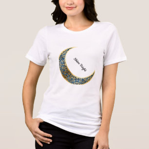 Himmlisches Halbmond-Mandala-Grafik  Tri-Blend Shirt