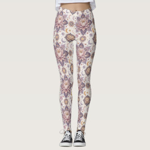 Himmlisches Lotus-Mandala Spirituelles Designmuste Leggings