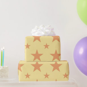 Himmlisches, Mädchenhaftes, Pastellgelb-Orange-Ste Geschenkpapier