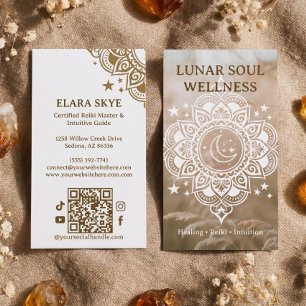 Himmlisches Mandala Holistisches Spirituelles Wohl Visitenkarte