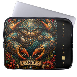 Himmlisches männliches Sternzeichen Krebs Design Laptopschutzhülle