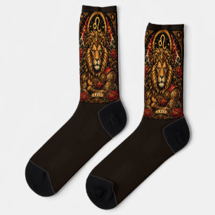 Himmlisches männliches Sternzeichen Löwe-Design Socken