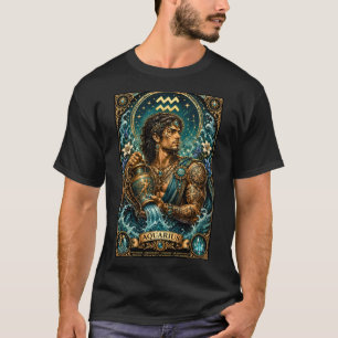 Himmlisches männliches Sternzeichen Wassermann-Des T-Shirt