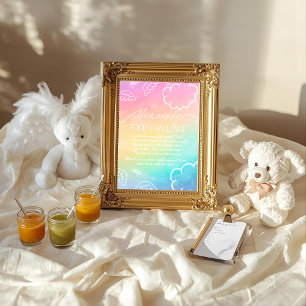 Himmlisches Regenbogen-Babyfood-Herausforderungs-S Einladung