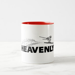Himmlisches Skiresort Kalifornien Nevada Skispring Zweifarbige Tasse