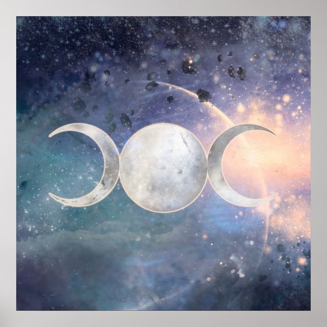 Himmlisches Universum Triple Moon Goddess Moonston Poster (Vorne)
