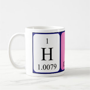Hina Namen-Tasse periodischer Tabelle Kaffeetasse