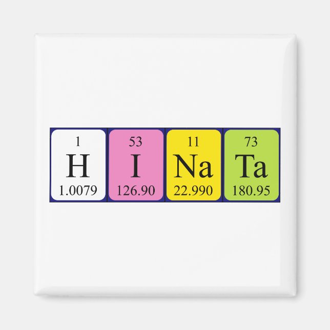 Hinata-Magnet für den periodischen Tabellennamen Magnet (Vorne)