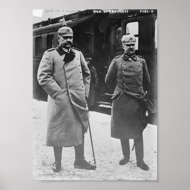 Hindenburg und Ludendorff Poster (Vorne)