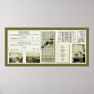 Hindenburger Broschüre Vintage Fotos Poster