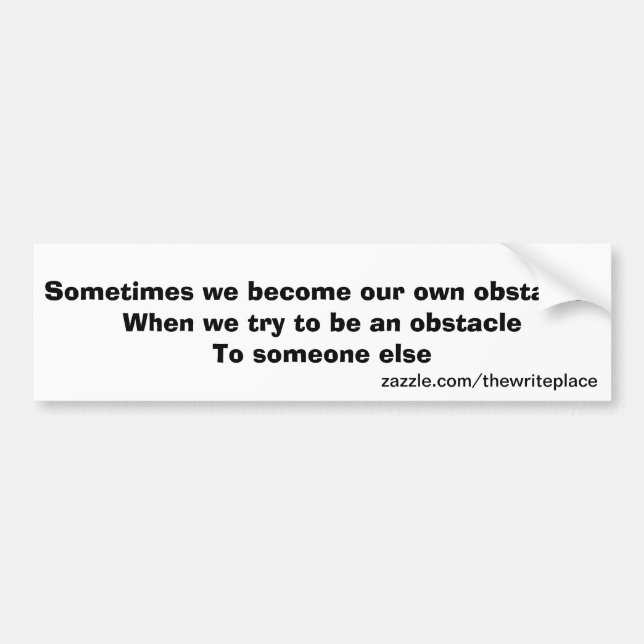 Hindernis Autoaufkleber (Vorne)