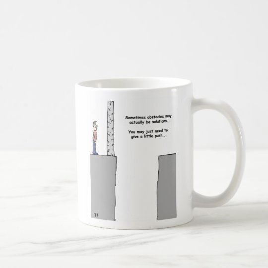 Hindernisse in Lösung Kaffeetasse