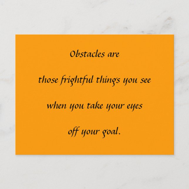Hindernisse Postkarte (Vorderseite)
