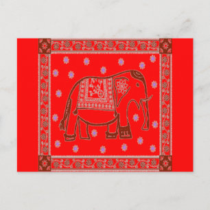 Hindi Art Elephant Postkarte