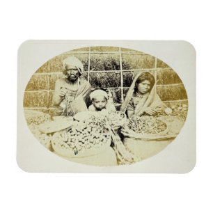Hindische Gemüse-und Frucht-Verkäufer in Madras, Magnet