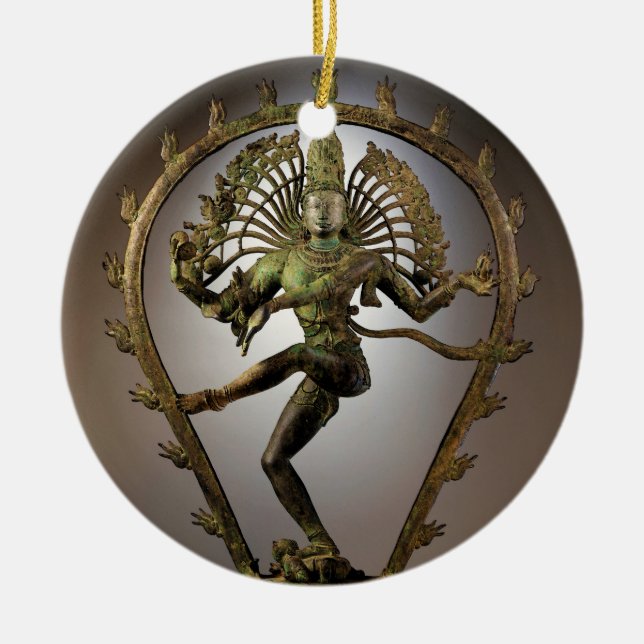 Hindische Gottheit Shiva Tamil der Keramikornament (Vorne)