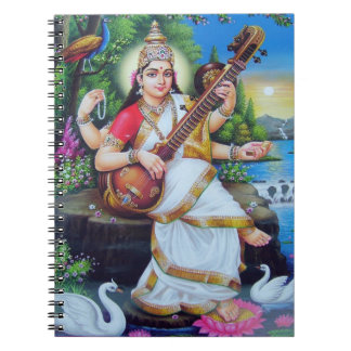Hindische Göttin Saraswati Notizblock