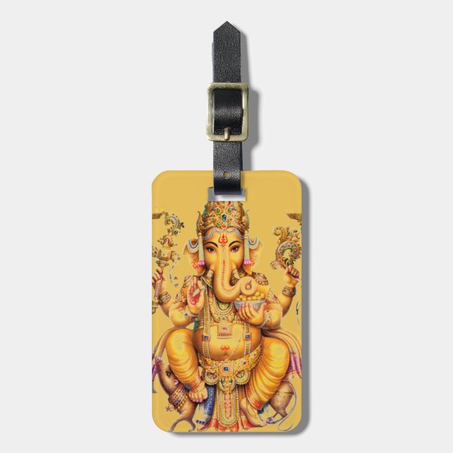 HINDISCHER GOTT GANESH GEPÄCKANHÄNGER (Vorderseite vertikal)
