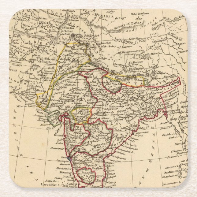 Hindoostan 2 rechteckiger pappuntersetzer (Vorderseite)