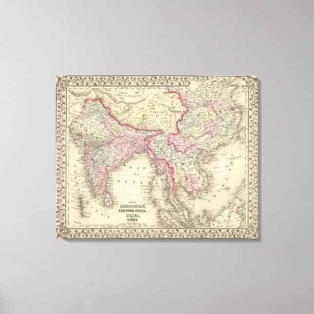 Hindoostan, Farther India, China, Tibet 2 Leinwanddruck (Vorderseite)