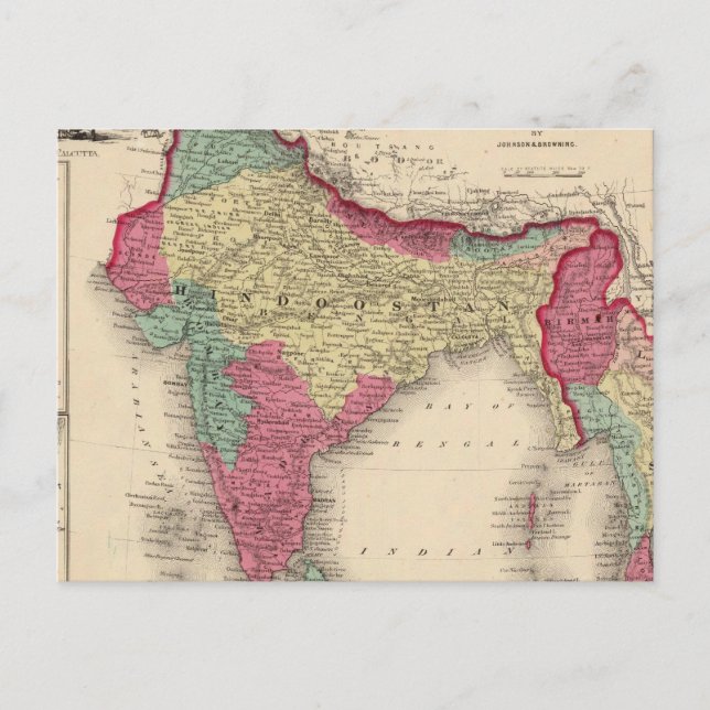 Hindostan oder Britisches Indien Postkarte (Vorderseite)